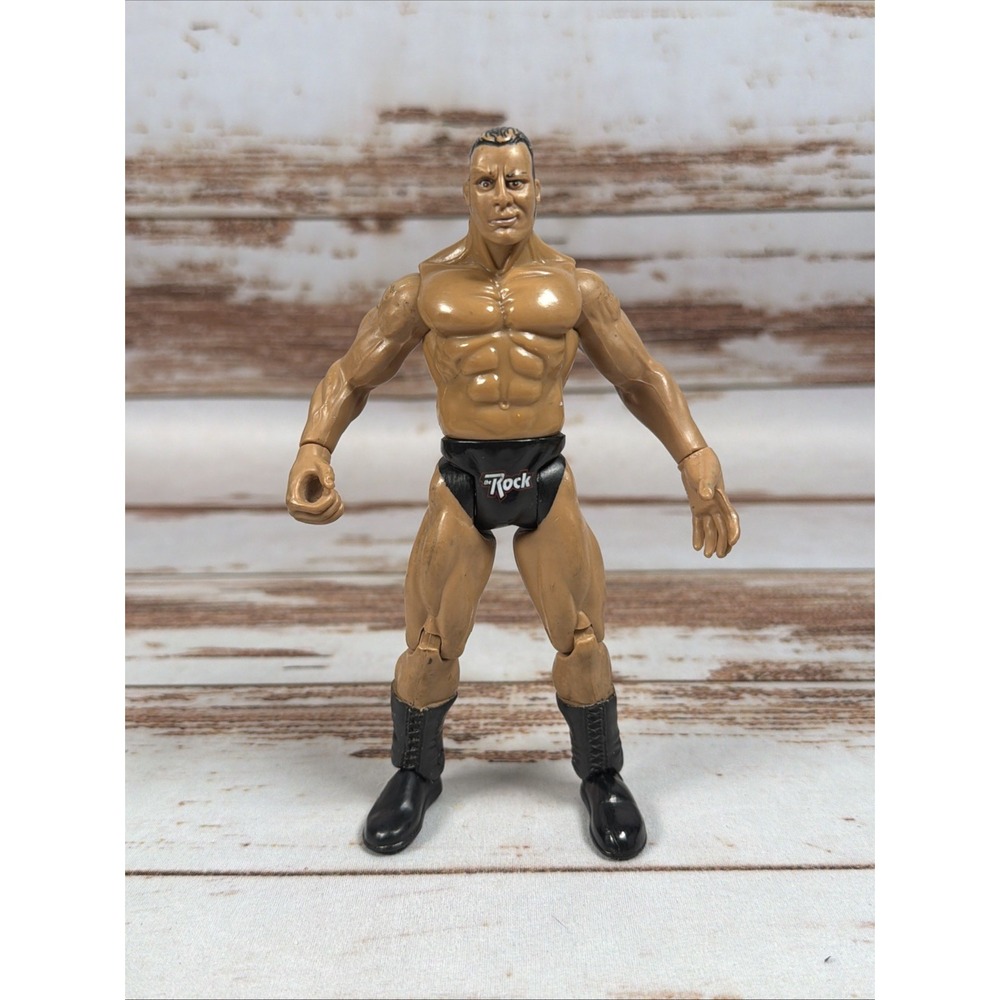 The Rock WWF Titan Tron Live 7" Action Figure Jakks Pacific 1999 Vintage